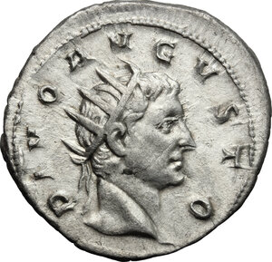 obverse: Augustus (27 BC-14 AD).. AR Antoninianus, struck under Trajan Decius, 251 AD