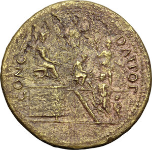 reverse: Nero (54-68).. AE Sestertius, c. 63 AD