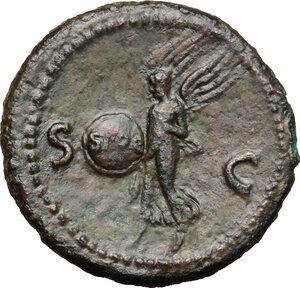 reverse: Nero (54-68).. AE As, c. 65 AD