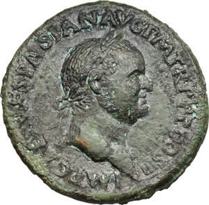 obverse: Vespasian (69-79 AD.).. AE Sestertius