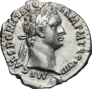 obverse: Domitian (81-96).. AR Denarius, 90 AD