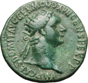 obverse: Domitian (81-96).. AE Dupondius, 95-96 AD
