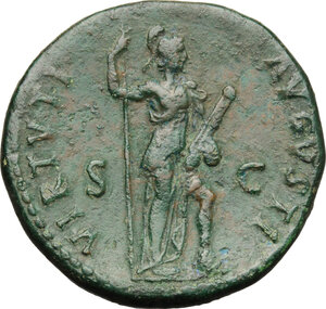 reverse: Domitian (81-96).. AE Dupondius, 95-96 AD