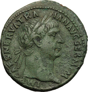obverse: Trajan (98-117).. AE As, 101-102 AD