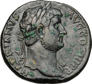 obverse: Hadrian (117-138).. AE Sestertius, 134-138