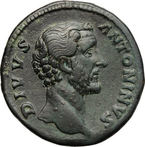 obverse: Antoninus Pius (138-161).. AE Sestertius, struck under Marcus Aurelius