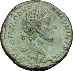 obverse: Commodus (177-192).. AE Sestertius, 181-182 AD