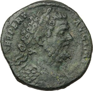 obverse: Septimius Severus (193-211).. AE Sestertius, 195 AD