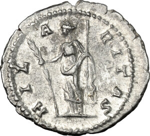 reverse: Julia Domna, wife of Septimius Severus (died 217 AD).. AR Denarius, Rome mint