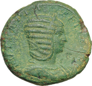 obverse: Julia Domna (died 217 AD).. AE Sestertius, 211-217 AD