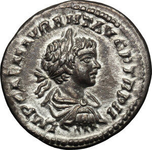 obverse: Caracalla (198-217). AR Denarius, Laodicea ad Mare mint, 199 AD