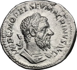 obverse: Macrinus (217-218).. AR Denarius, Rome mint, 217 AD