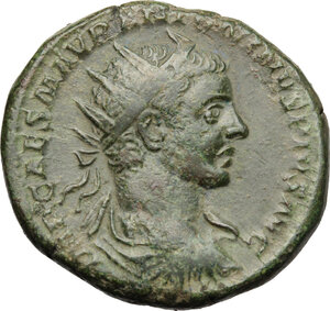 obverse: Elagabalus (218-222).. AE Dupondius