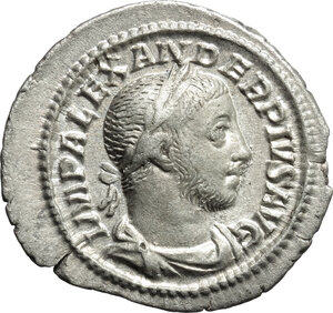 obverse: Severus Alexander (222-235).. AR Denarius