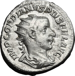 obverse: Gordian III (238-244 ).. AR Antoninianus, Rome mint, 240-243 AD