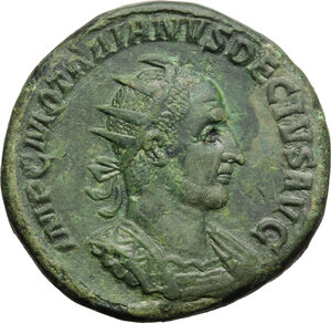 obverse: Trajan Decius (249-251).. AE Double Sestertius, Rome mint, 250 AD
