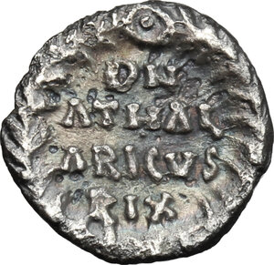reverse: Ostrogothic Italy, Athalaric (526-534).. AR Quarter Siliqua, struck in the name of Justinian I, Ravenna mint