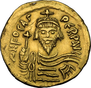 obverse: Phocas (602-610).. AV Solidus, Constantinople mint