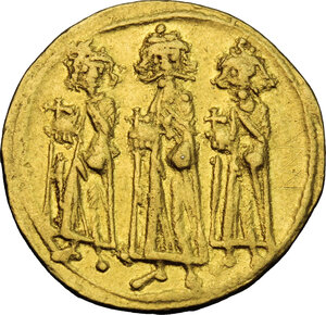 obverse: Heraclius (610-641). AV Solidus, Constantinople mint
