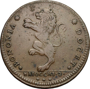 reverse: Bologna.  Pio VI (1775-1799). 2 baiocchi 1796