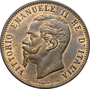 obverse: Vittorio Emanuele II, Re d Italia (1861-1878).. 10 centesimi 1866 Birmingham