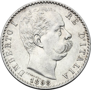 obverse: Umberto I (1878-1900). 2 lire 1898