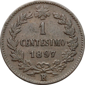 reverse: Umberto I (1878-1900). Centesimo 1897