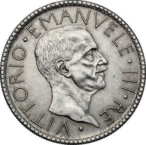 obverse: Vittorio Emanuele III (1900-1943). 20 lire 1927, A. VI
