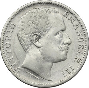 obverse: Vittorio Emanuele III (1900-1943). 2 lire 1902