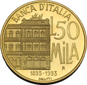 reverse: 50 000 lire 1994, Centenario della Banca d Italia