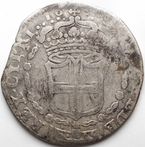 reverse: Casa Savoia - Vittorio Amedeo II Duca 1680-1713. 15 Soldi Ag. gr 6,93. mm 27,7. MB-BB