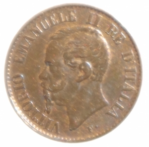 obverse: Casa Savoia. Vittorio Emanuele II. 1 Centesimo 1867. Milano. Rame. Peso 1,00 gr. Diametro 15 mm. SPL+.