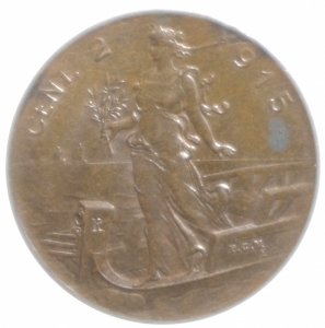 obverse: Casa Savoia. Vittorio Emanuele III. 2 Centesimi 1915. Peso 1,99 gr. Diametro 19,98 mm. qFDC.