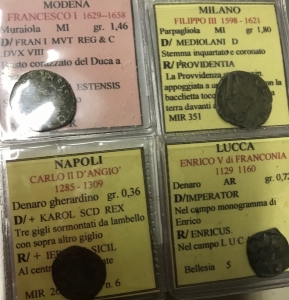 obverse: Lotti.Zecche Italiane.Lotto di 4 monete regionali,presenti Modena,Milano,Napoli,Lucca, mediamente qBB.___