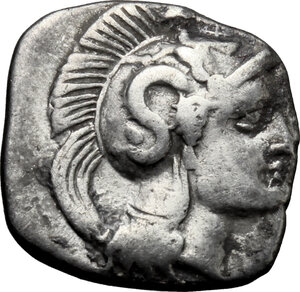 obverse: Southern Apulia, Tarentum. AR Diobol, c. 340 BC