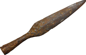 obverse: Large iron arrow-head.  Early medieval period, 5th century.  115 mm