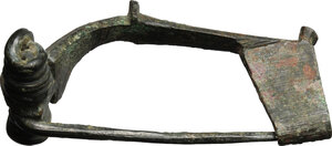 reverse: Bronze fibula.  Roman period, 2nd-5th century.  50 mm