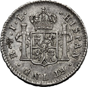 reverse: Bolivia.  Fernando VII (1808-1833).. AR Half Real, 1825 JL