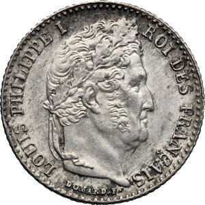 obverse: France.  Louis Philippe I (1830-1848). . AR Quarter Francs, 1835 W