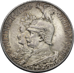 obverse: Germany. Prussia..  Wilhelm II (1888-1918).. AR 2 Mark, Berlin mint, 1901