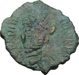 obverse: Italy. Mileto.  Ruggero I (1072-1101).. AE Trifollaro