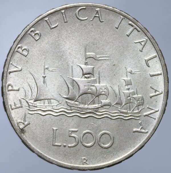 Valore 500 Lire Argento Vele Sbagliate