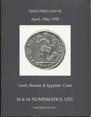 obverse: M & M NUMISMATICS, LTD. Listino a prezzi fissi. Washington April-May 1998. Greek, Roman, & Egyptian Coins. Pp.25, nn. 333 + tavv. 10. Ril.ed. Buono stato