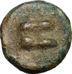 reverse: Roma/Roma series.. AE Cast Uncia, 269-266 BC
