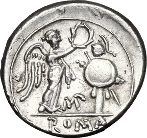 reverse: MP series.. AR Victoriatus, c. 211-208 BC