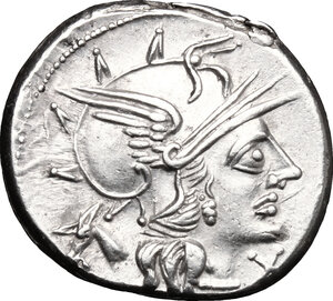 obverse: M. Iunius Silanus.. AR Denarius, 145 BC