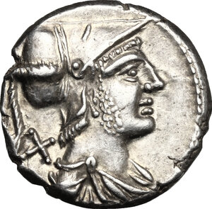 obverse: Ti. Veturius.. AR Denarius, 137 BC
