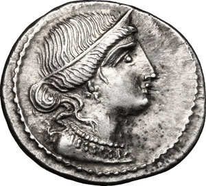 obverse: Augustus (27 BC-14 AD) .. AR Denarius, contemporary imitation, Eastern Europe, uncertain tribe