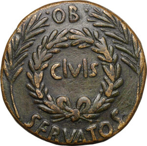 obverse: August (27 BC-14 AD).. AE Sestertius, Rome mint, C. Asinius Gallus moneyer