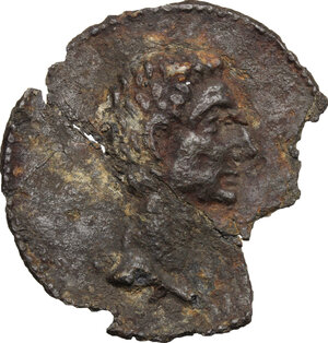 obverse: Augustus (27 BC-14 AD).. AE Plaque (?)